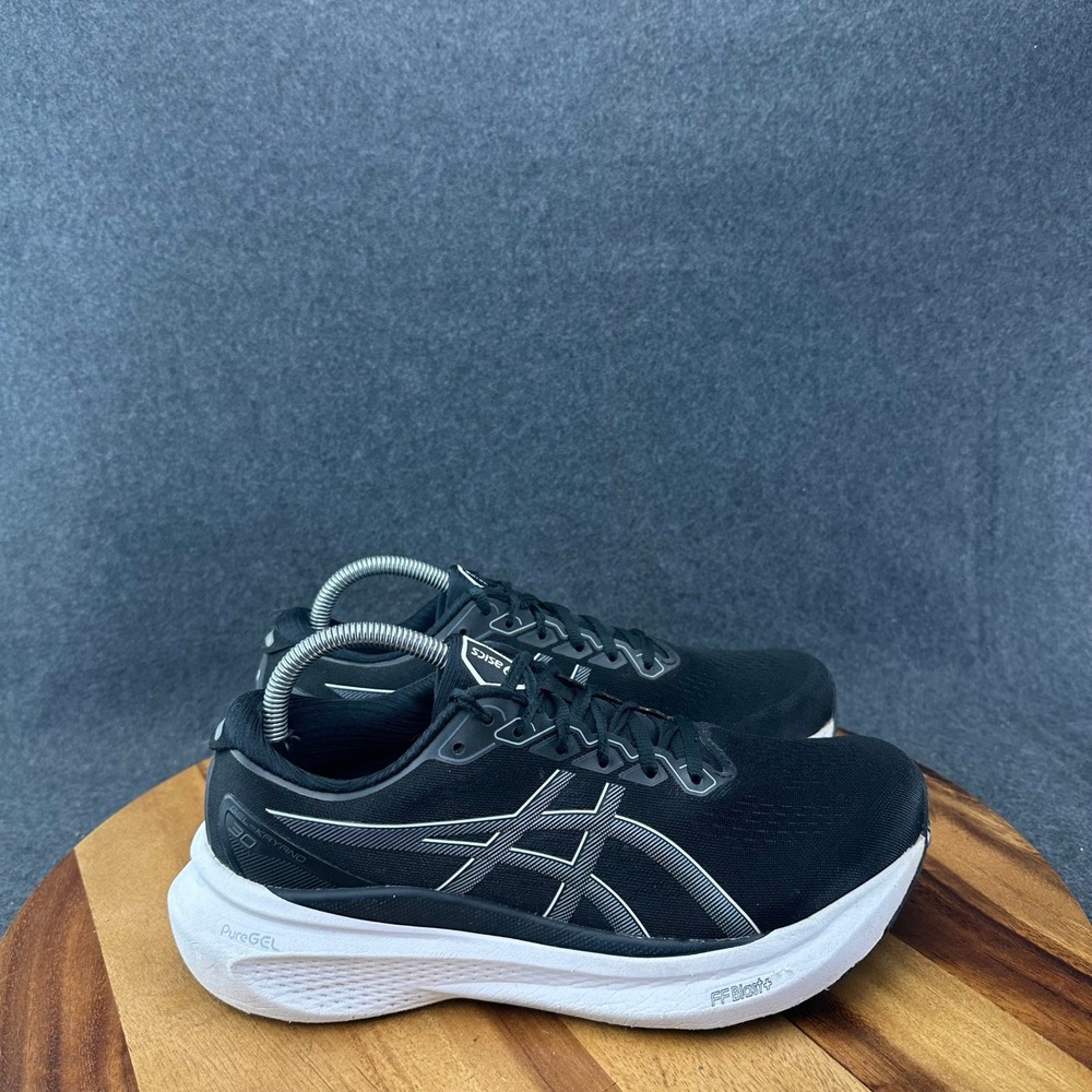 ASICS GEL-Kayano 30 Womens Running Shoes Black White 1012B357 Size 10